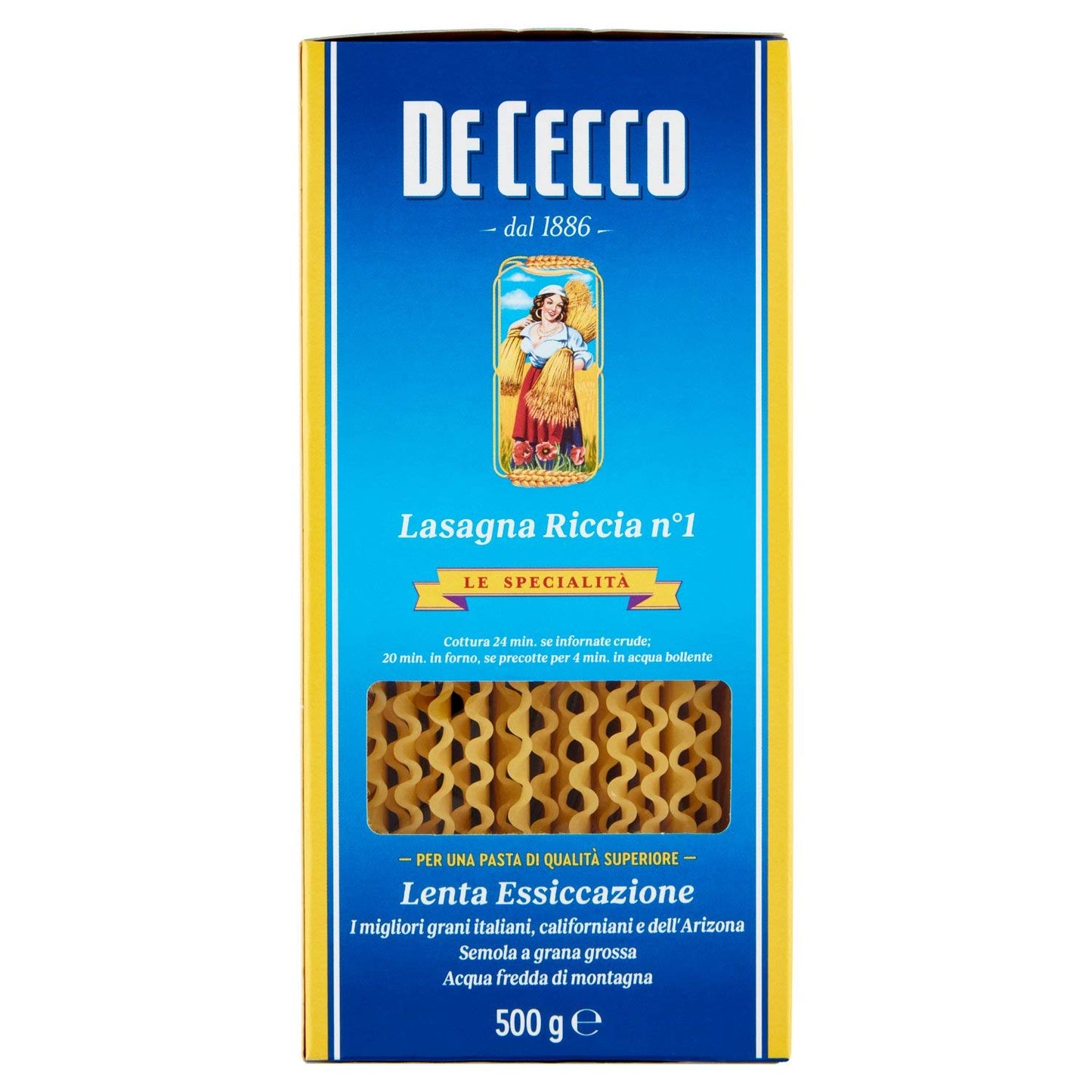 Макарон De Cecco Lasagna Riccia No1 500гр.