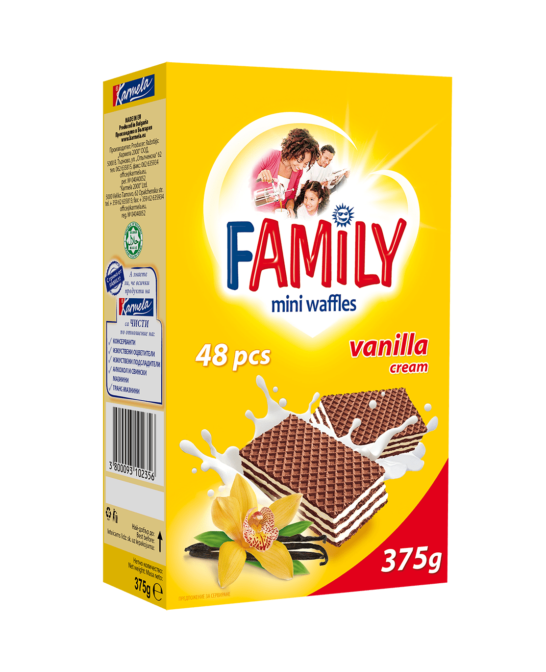 Family Ванилия Вафли 375гр. 48бр.