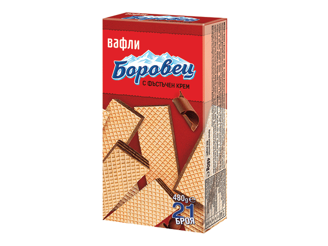 Вафли Боровец с Фъстъчен Крем 21бр. 480гр.