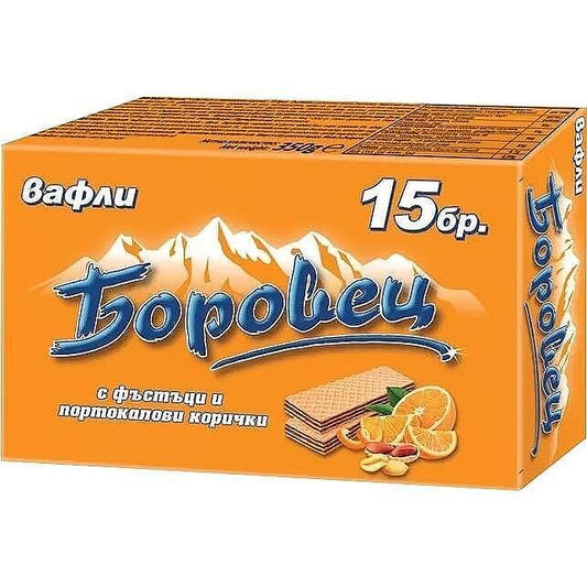 Вафли Боровец Портокал 15бр.
