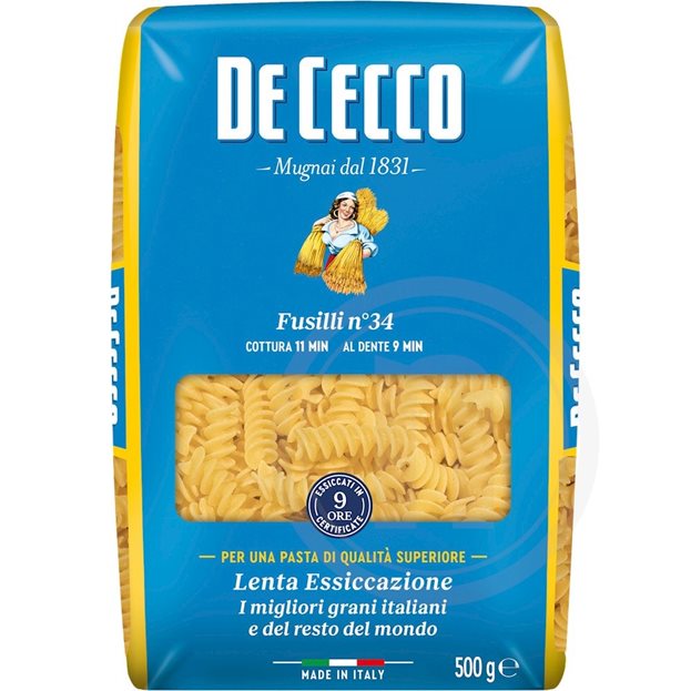 Макарон De Cecco Fusilli No34 500гр.