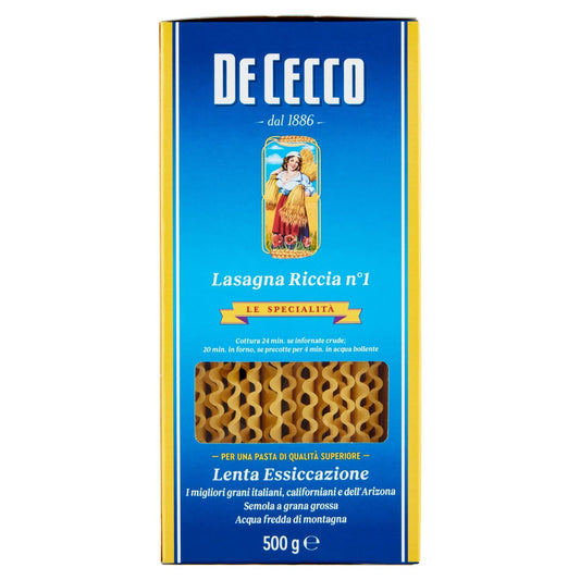 Макарон De Cecco Lasagna Riccia No1 500гр.