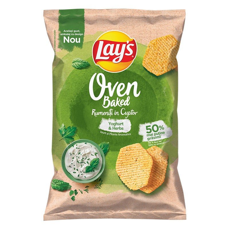 Lays печен чипс йогурт + хербс