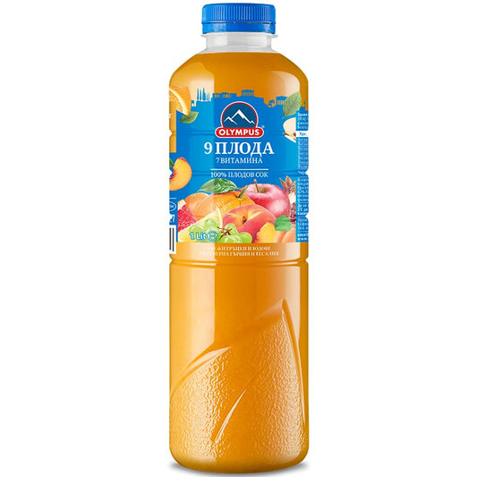 Сок Olympus 9 Плода 100% 1л.