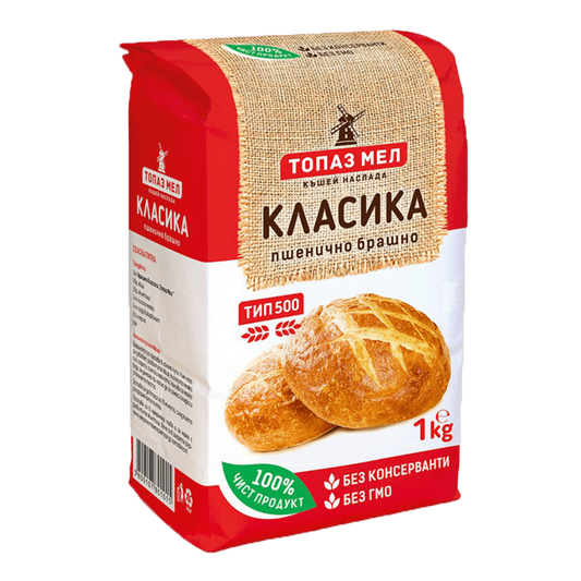 Топаз Мел пшенично брашно класика 1кг.